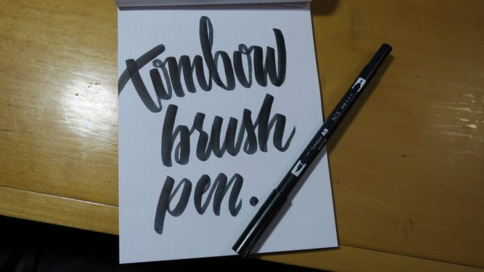 Tombow Brush Pen and modern calligraphy writing example