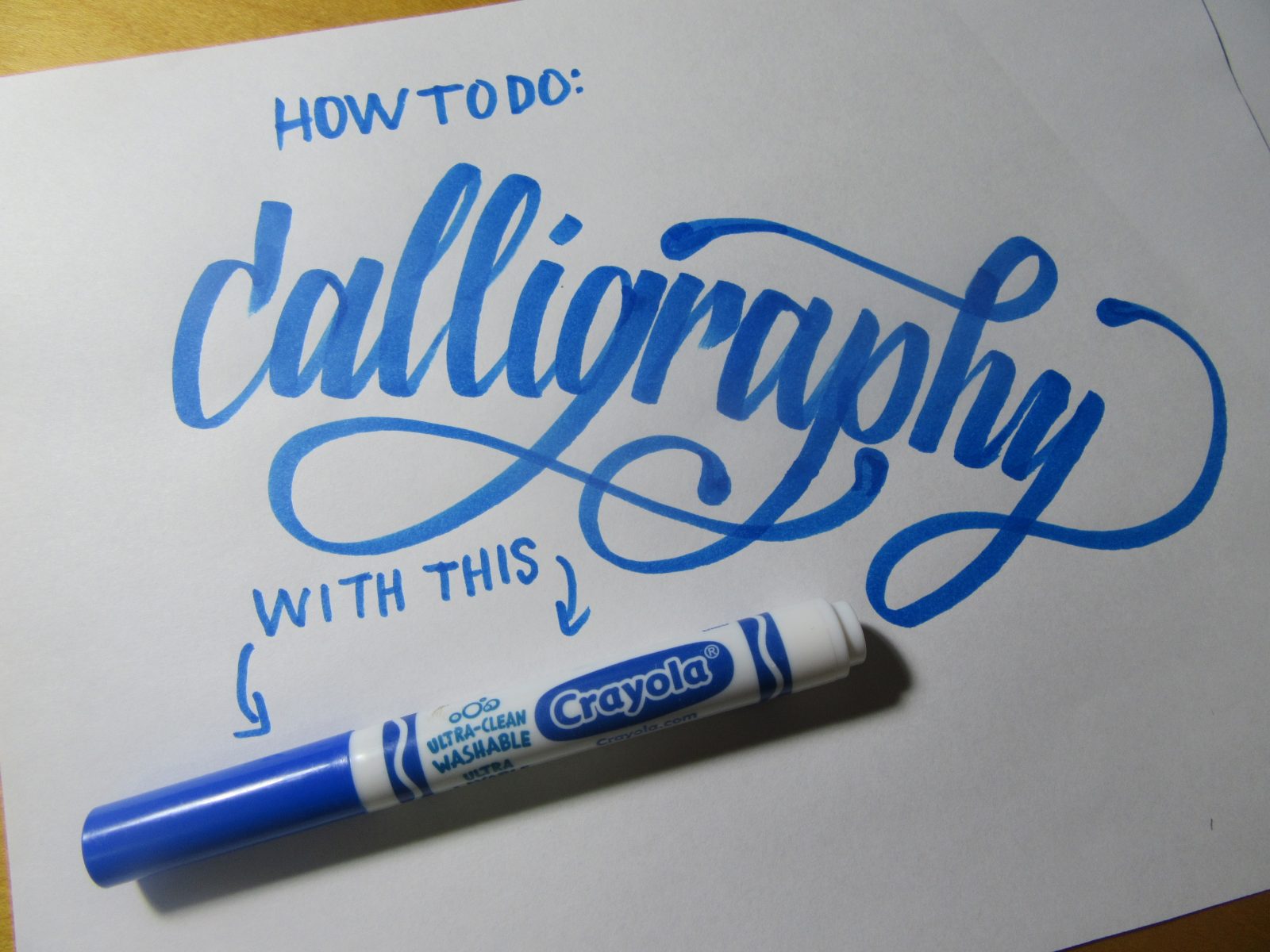 How to Do Calligraphy with a Crayola Marker Tutorial