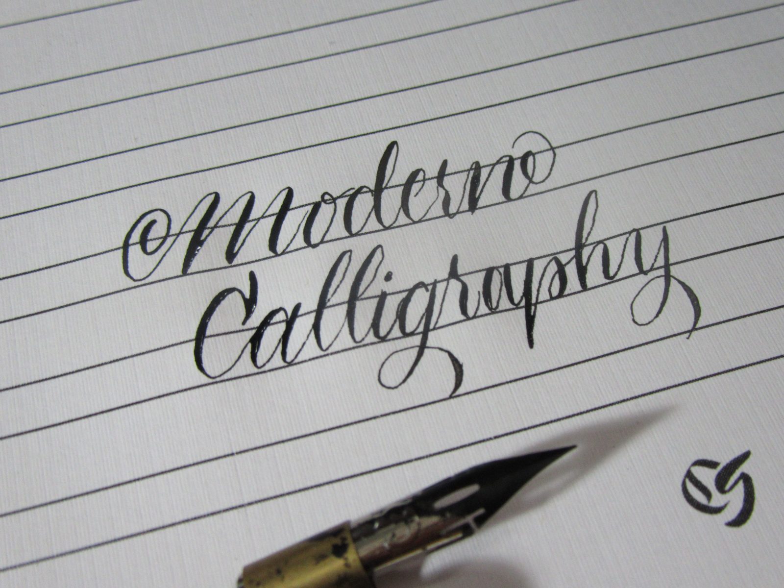 Modern Calligraphy Writing Example with pen