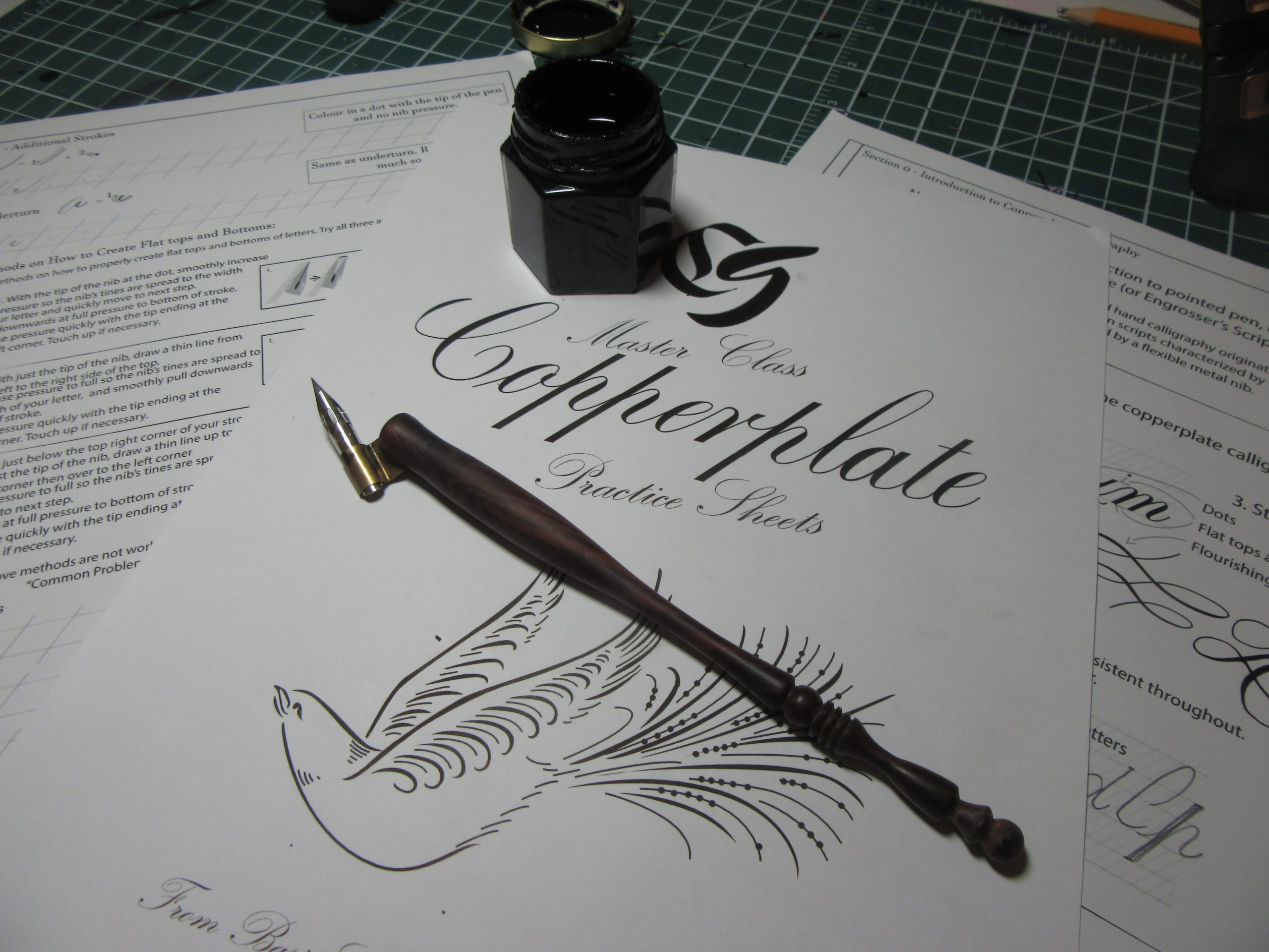 Copperplate Calligraphy post With Sheets