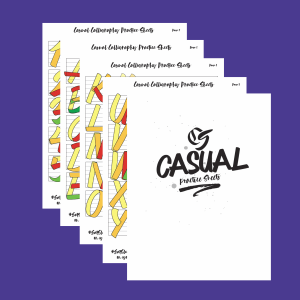 Casual Brush Practice Sheets Featured Image