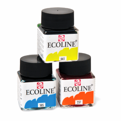 Ecoline Liquid watercolour calligraphy ink