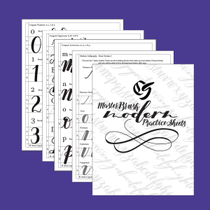 Master Modern Brush Calligraphy Practice Sheets
