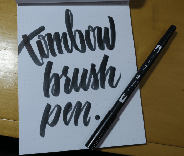 Tombow Brush Pen Modern Brush Calligraphy Example